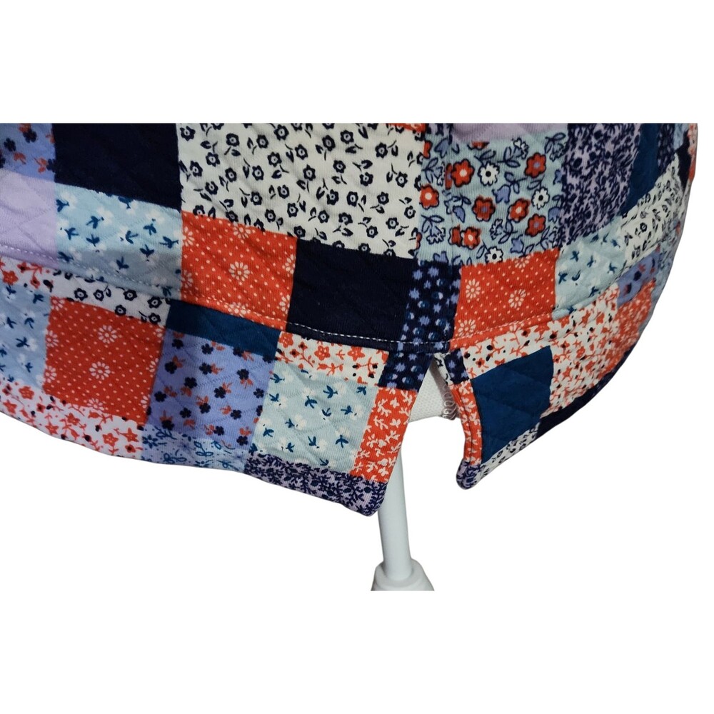 Lands End Quilted Pullover Top Patchwork Print Wo… - image 4